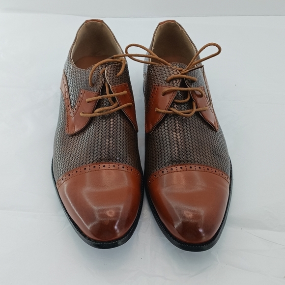 Majestic Collection Oxford Mens Dress Shoes Size 9 Brown Leather Lining Formal - Picture 4 of 9